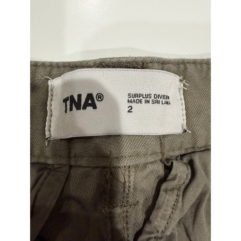 TNA Aritzia Surplus Division Cargo Mini Skirt Olive Green Utility Size 2